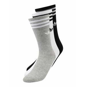 ADIDAS ORIGINALS Ponožky  biela / sivá melírovaná / čierna