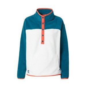 BURTON Športový sveter  biela / smaragdová / oranžová