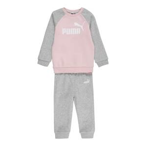 PUMA Joggingová súprava  svetloružová / sivá melírovaná / biela