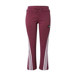 ADIDAS PERFORMANCE Sporthose  biela / čierna / farba lesného ovocia