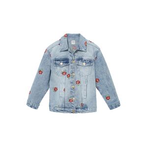 Desigual Prechodná bunda  modrá denim / červená / svetlozelená