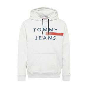 Tommy Jeans Mikina  svetlosivá / modrá / červená