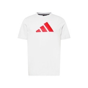 ADIDAS PERFORMANCE Funkčné tričko  svetlosivá / červená / čierna