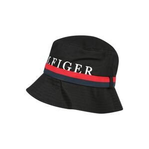 TOMMY HILFIGER Klobúk  čierna / biela / ohnivo červená