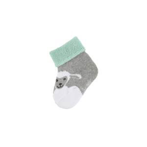 STERNTALER Ponožky 'Stanley'  striebornosivá / pastelovo zelená / biela / čierna