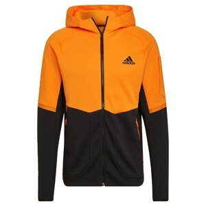 ADIDAS PERFORMANCE Športová mikina so zipsom  oranžová / čierna