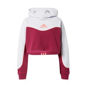 ADIDAS PERFORMANCE Športová mikina  burgundská / lososová / biela