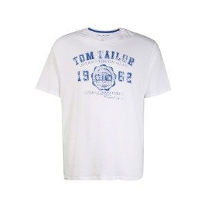 TOM TAILOR Men + Tričko  modrá / biela