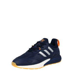 ADIDAS ORIGINALS Nízke tenisky 'ZX 2K BOOST 2.0'  indigo / strieborná / čierna / oranžová