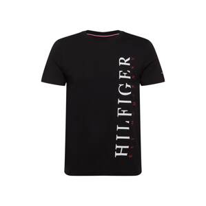 TOMMY HILFIGER Tričko  čierna / biela / pastelovo červená