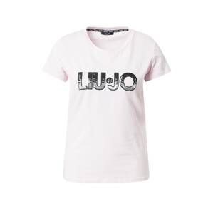 LIU JO JEANS Tričko  ružová / strieborná / čierna