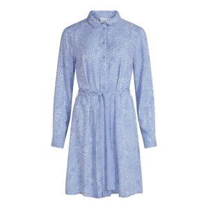 VILA Košeľové šaty 'Paya'  dymovo modrá / biela