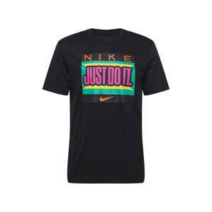 NIKE Funkčné tričko  čierna / ružová / zelená / žltá / oranžová