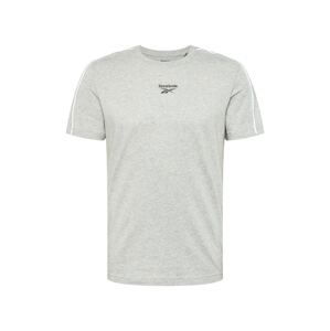 Reebok Sport Funkčné tričko  svetlosivá / čierna / biela