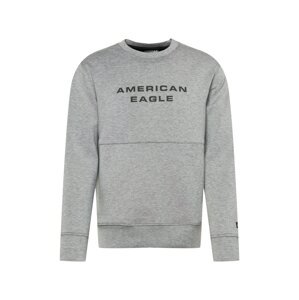 American Eagle Mikina 'MANCHEGO'  sivá / čierna