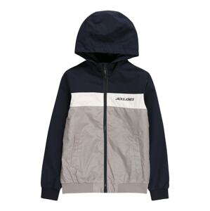 Jack & Jones Junior Prechodná bunda 'Rush'  tmavomodrá / sivá melírovaná / biela