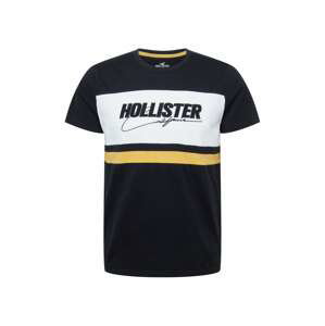 HOLLISTER Tričko  zlatá žltá / čierna / biela