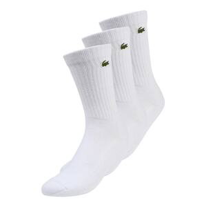 LACOSTE Ponožky  svetlozelená / karmínovo červená / biela