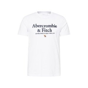 Abercrombie & Fitch Tričko  biela / námornícka modrá / svetlohnedá / limetková