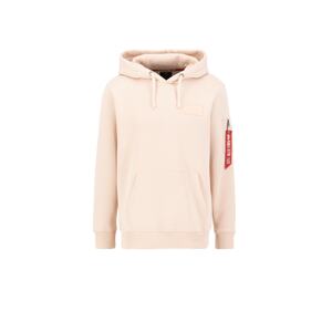 ALPHA INDUSTRIES Mikina  broskyňová / červená / biela