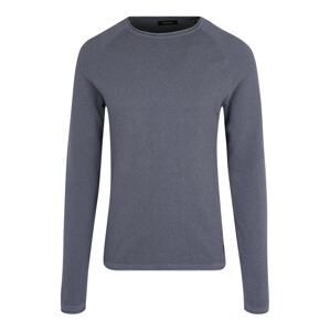 JACK & JONES Sveter 'Hill'  čierna / biela / modrosivá