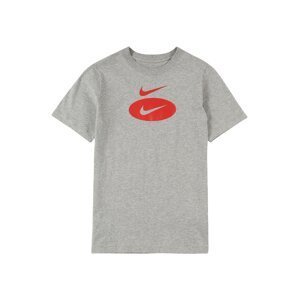 Nike Sportswear Mikina  červená / sivá melírovaná