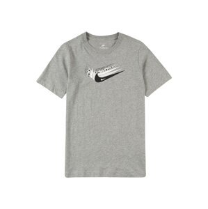 Nike Sportswear Tričko  sivá melírovaná / čierna / biela