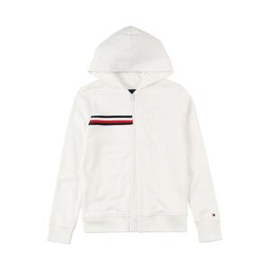 TOMMY HILFIGER Tepláková bunda  biela / čierna / červená