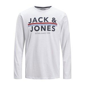 JACK & JONES Tričko 'Ron'  modrá / kobaltovomodrá / červená / biela