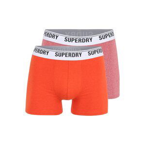 Superdry Boxerky  oranžová / červená melírovaná / čierna / biela