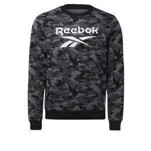 Reebok Sport Športová mikina  čierna / sivá / biela