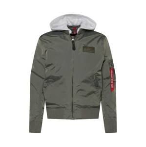 ALPHA INDUSTRIES Prechodná bunda 'MA-1'  kaki / biela / červená