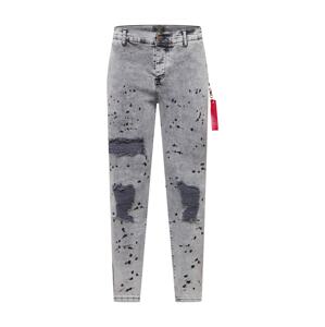 SikSilk Džínsy 'Riot Flight'  sivý denim