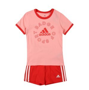 ADIDAS PERFORMANCE Tréningový komplet  ružová / červená / biela