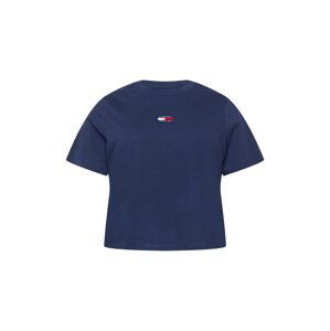 Tommy Jeans Curve Tričko  námornícka modrá / biela / ohnivo červená