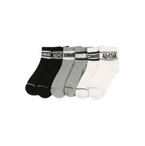 CONVERSE Ponožky  sivá / čierna / biela