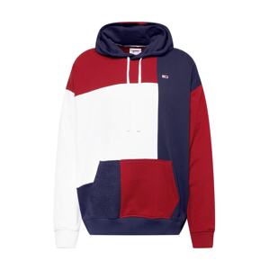 Tommy Jeans Mikina  biela / námornícka modrá / krvavo červená