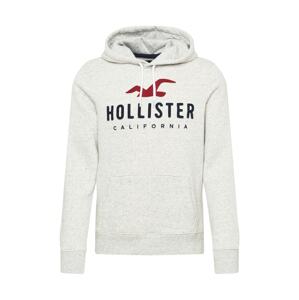 HOLLISTER Mikina  sivá melírovaná / červená / námornícka modrá