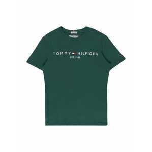 TOMMY HILFIGER Tričko  smaragdová / námornícka modrá / červená / biela