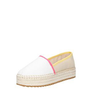 Tommy Jeans Espadrilky  béžová / biela / ružová / žltá