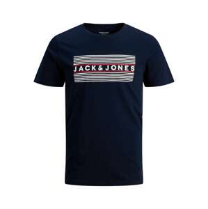 Jack & Jones Junior Tričko  námornícka modrá / karmínovo červená / biela