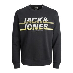 JACK & JONES Mikina 'Charles'  citrónová / svetložltá / svetlosivá / čierna