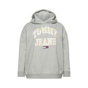 Tommy Jeans Curve Mikina  svetlosivá / biela / námornícka modrá / červená / svetložltá