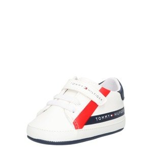 TOMMY HILFIGER Tenisky  biela / svetločervená / námornícka modrá