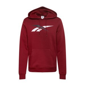 Reebok Sport Športová mikina  bordová / biela / čierna