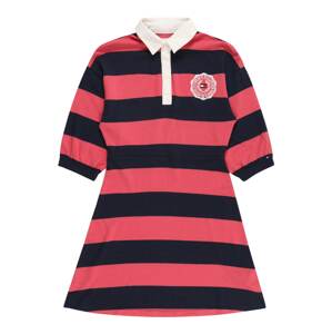 TOMMY HILFIGER Šaty 'TINY VARSITY RUGBY'  ružová / námornícka modrá / biela