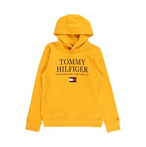 TOMMY HILFIGER Mikina  zlatá žltá / námornícka modrá / biela / červená