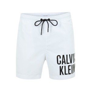 Calvin Klein Plavecké šortky  biela / čierna