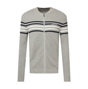 JACK & JONES Kardigán 'Schmidt'  tmavomodrá / sivá / biela