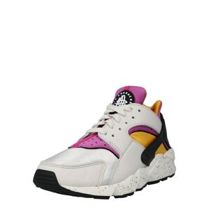 Nike Sportswear Nízke tenisky 'Air Huarache'  svetlosivá / čierna / tmavožltá / ružová